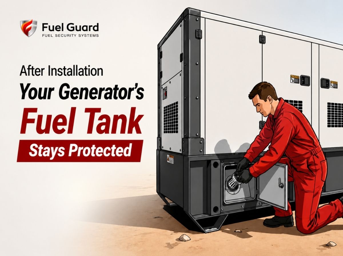 Противосливное устройство Fuel Guard<br>профессионально устанавливается в заливную горловину топливного бака генератора