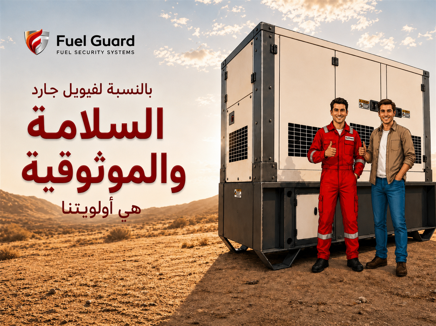 Fuel Guard، في المولدات <br>يوفر خدمة أمان الوقود التي تعطي الأولوية لرضا العملاء