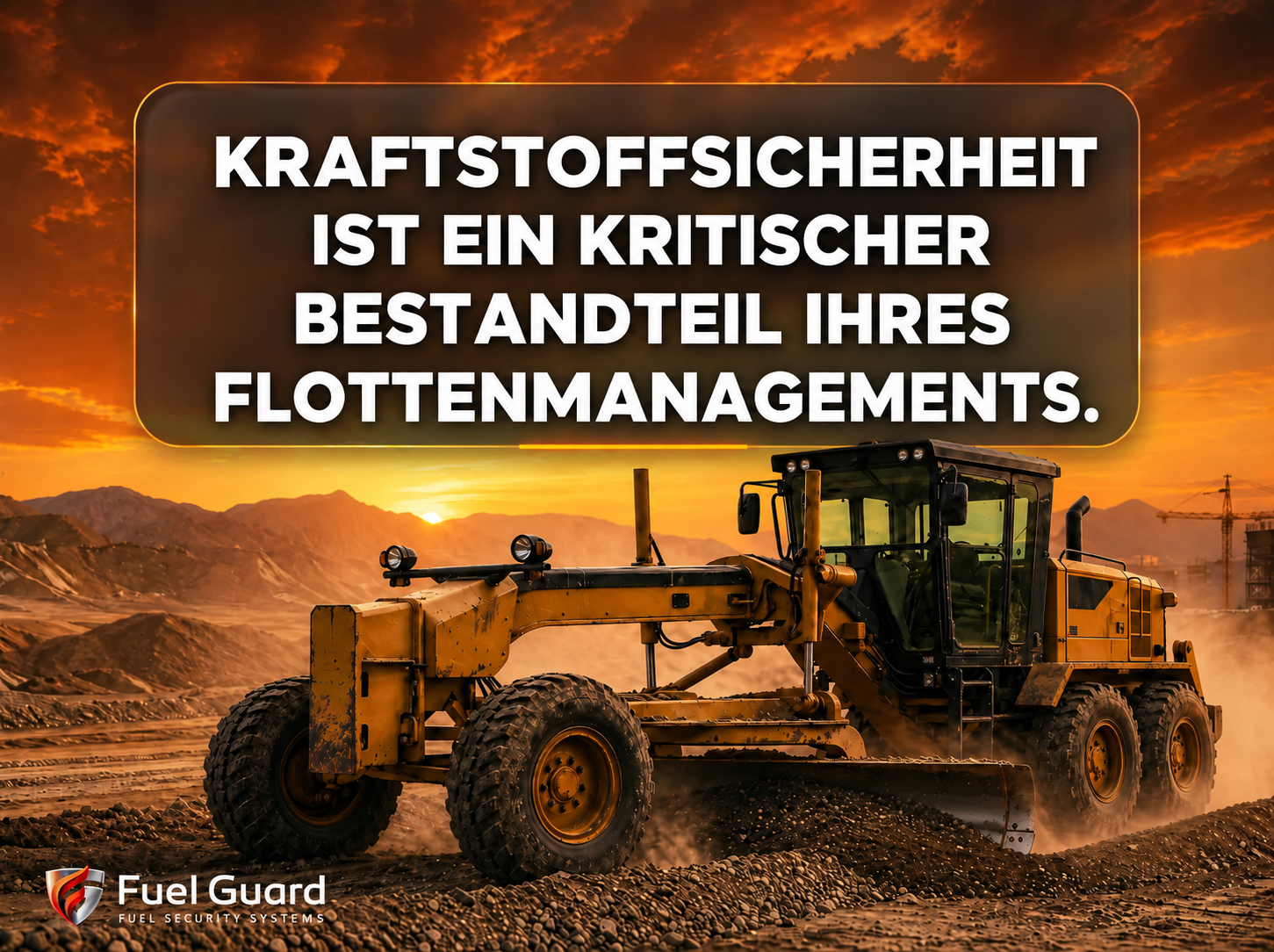 Kraftstofftank-Sicherheitssysteme für Straßenbau- und Straßenwartungs-Baumaschinen