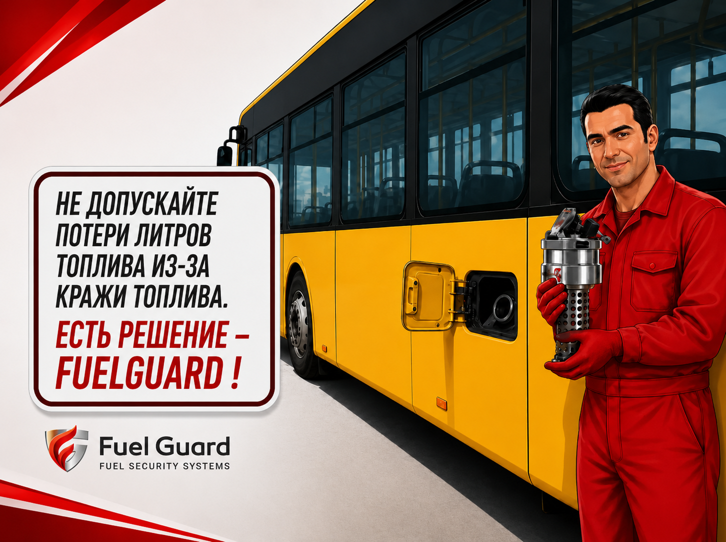 Команды Fuel Guard выполняют установку системы защиты топливного бака
