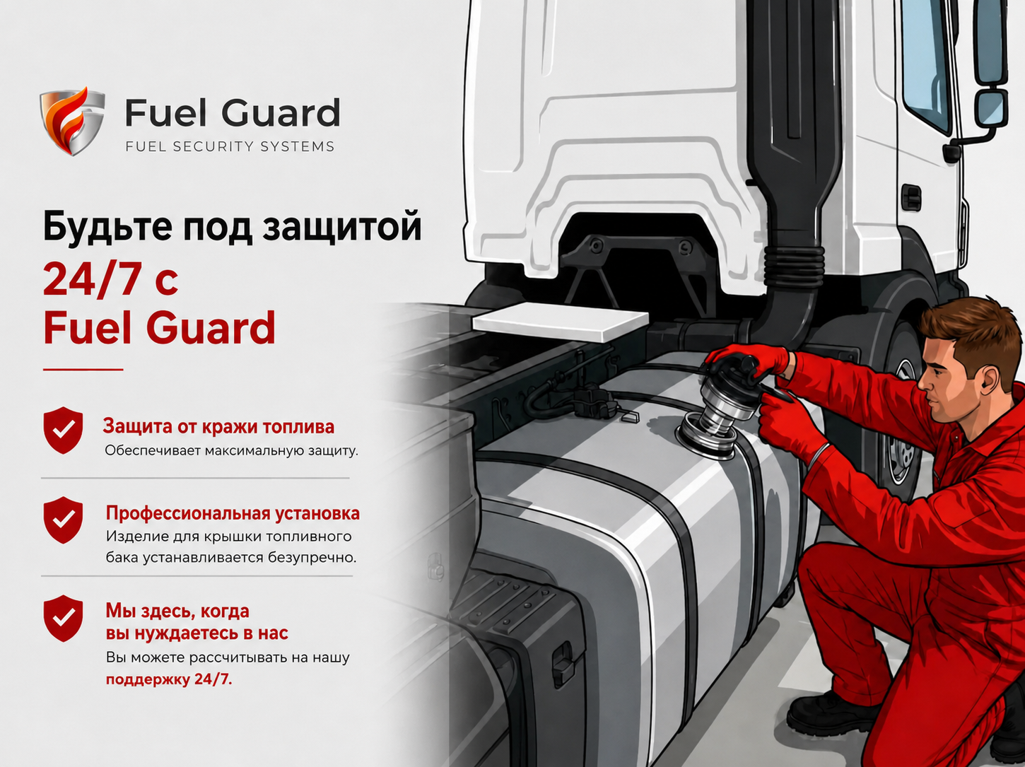 Процесс установки Fuel Guard проходит гладко благодаря нашей команде экспертов